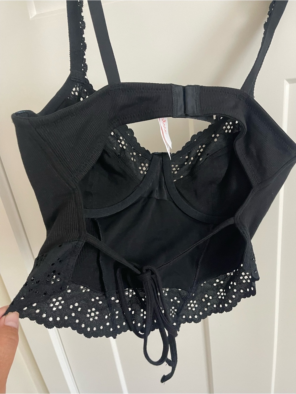 Colsie Black Lace-Trim Bustier - Picture 2 of 5